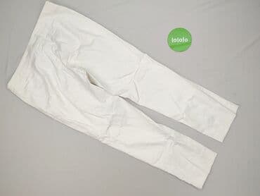 białe spodnie damskie mohito: Hallhuber, Spodnie materiałowe damskie, rozmiar M — 3