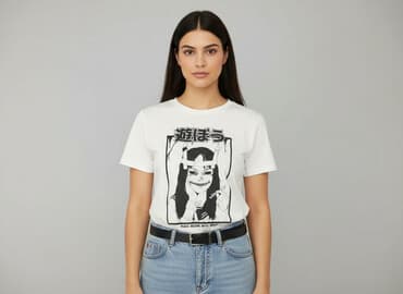 anime t shirty oversized: Shein, T-shirt damski, rozmiar L — 1