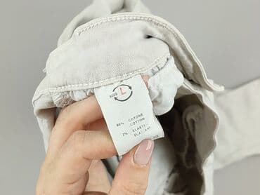 legginsy woskowane wysoki stan: Spodnie materiałowe damskie, rozmiar L — 4