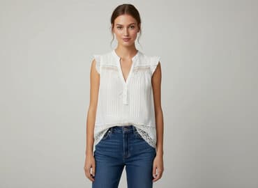 river island kurtka jeansowa: River Island, Bluzka damska, rozmiar S — 7
