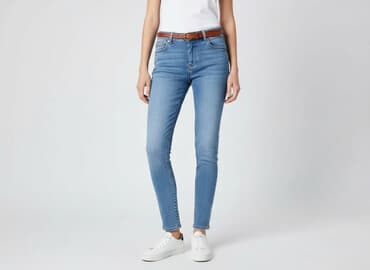 srebrne jeansy: Jeans for women, size S — 1
