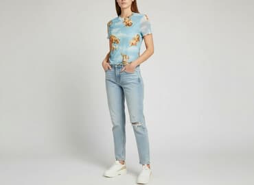 siateczkowa bluzka stradivarius: Bershka, Top damski, rozmiar S — 9