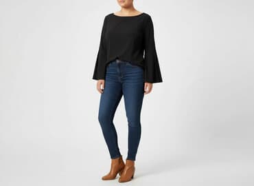 czarne bluzki duże rozmiary: Simply Be, Bluzka damska, rozmiar XL — 8