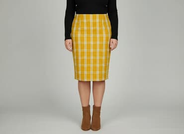 spódnice ołówkowe w kratkę: Spódnica damska, rozmiar 3XL — 5
