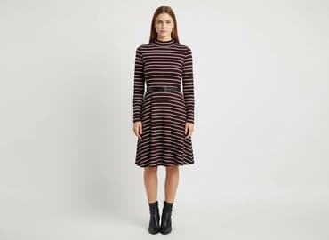 jakie rajstopy do bordowej sukienki: Sukienka damska, rozmiar S — 5