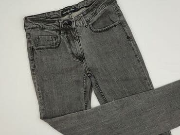 szare jeansy damskie stylizacje: Jeansy damskie, rozmiar S — 1