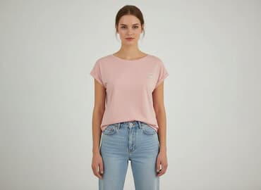 t shirty różowe damskie: Tessentials, T-shirt damski, rozmiar L — 1