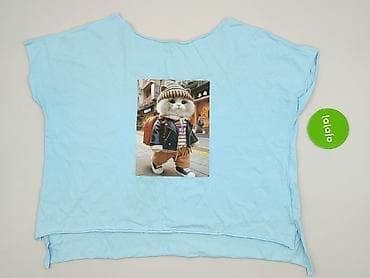 niebieski: T-shirt damski, rozmiar One size — 2