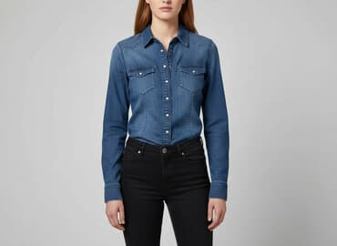 koszule jeansowe damskie h m: H&M, Koszula damska, rozmiar S — 7
