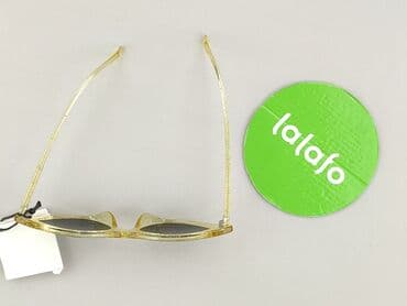 złote dodatki do zielonej sukienki: Glasses, Sunglasses, Cat eyes design, condition - Perfect — 4