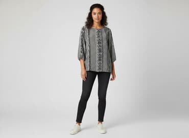 bluzki jedwabne wzorzyste: KappAhl, Bluzka damska, S — 6