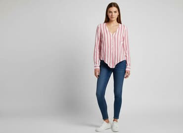 bluza w paski h m: H&M, Koszula damska, rozmiar S — 1