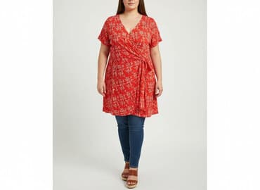 czerwone krótkie sukienki na wesele: Roman, Sukienka damska, rozmiar XL — 1