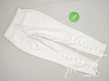 spodnie szerokie jeansy: Spodnie materiałowe damskie, rozmiar M — 3