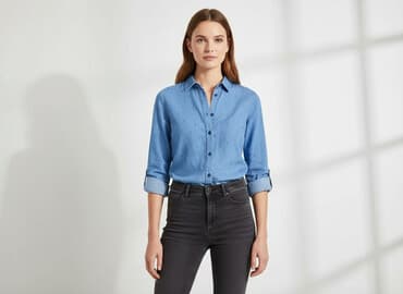 rozpinany t shirt: Koszula damska, rozmiar S — 7