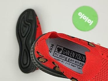 converse cdg pl: Damskie slip-on GAN EN YOUNI – czerwone, wzór w cętki - Typ: lekkie — 5