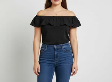 bluzki basic czarne: Gina Tricot, Bluzka damska, rozmiar XL — 6