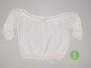 biale spodnie materialowe: H&M, Bluzka damska, rozmiar M — 2
