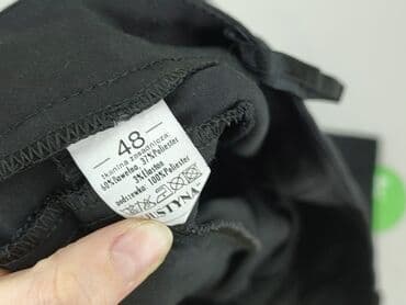 spodnie serduszka by o la la czarne: Spodnie materiałowe damskie, rozmiar 4XL — 4