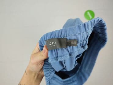 joggery bawełniane damskie: Ichi, Spodnie materiałowe damskie, rozmiar L — 4