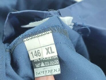 spodnie woskowane matowe: Material trousers, 11 years, 146, condition - Very good — 4