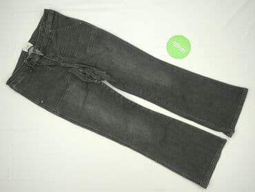 szare szerokie jeansy: Jeansy damskie, rozmiar S — 2