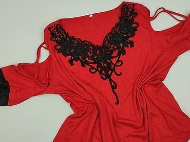 czerwona bluza pull: Bluzka damska, rozmiar 5XL — 1