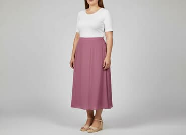 spódnice midi pudrowy róż: Spódnica damska, rozmiar 3XL — 1