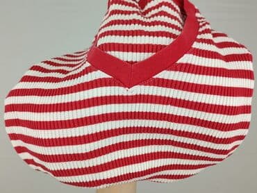 czerwona bluzka z dekoltem v: Bluzka damska, rozmiar S — 6