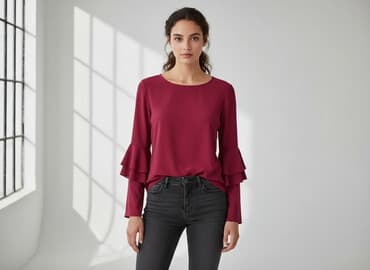 reserved czerwona bluzki: Bluzka damska, rozmiar XS — 7
