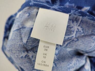 niebieska sukienka w kwiaty h m: H&M, Sukienka damska, rozmiar M — 5