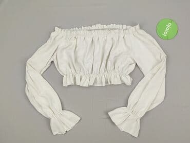 biala bluzka z dlugim rekawem: Bluzka damska, rozmiar S — 2