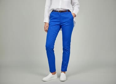 srebrne spodnie mohito: Mohito, Material trousers for women, size M — 1