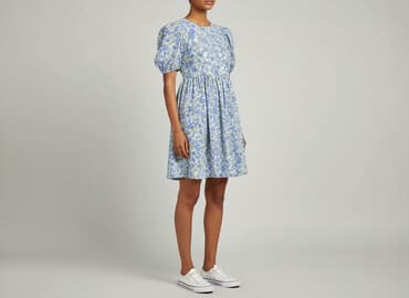 sukienka z haftowanymi kwiatami: Vila, Sukienka damska, rozmiar M — 7