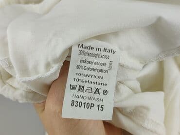 spodnie z zapięciem na nogawkach: Material trousers for women, size M — 5