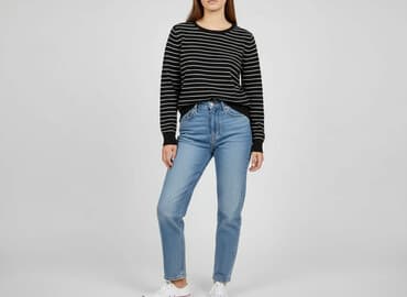 biale buty skarpetkowe: C&A, Sweter damski, rozmiar S — 6