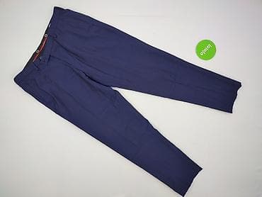 classics77 trousers: Męskie spodnie garniturowe – granatowe - Krój: klasyczny, z kantem - — 2
