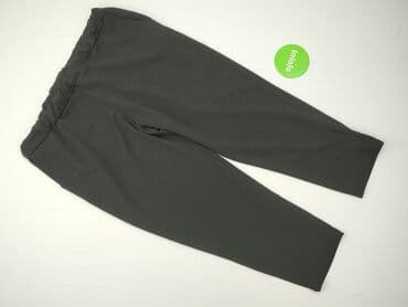 spodnie plus size wysoki stan: Spodnie materiałowe damskie, rozmiar 3XL — 2