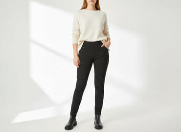 oleksy trampki czarne: Spodnie materiałowe damskie, rozmiar M — 6