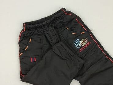spodnie woskowane czarne: Sweatpants, 12-18 months, condition - Good — 1