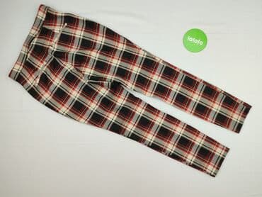 spodnie czerwone w kratę h m: H&M, Material trousers for women, size S — 4