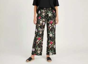 spodnie z wiskozy lidl: Amisu, Spodnie materiałowe damskie, L — 7