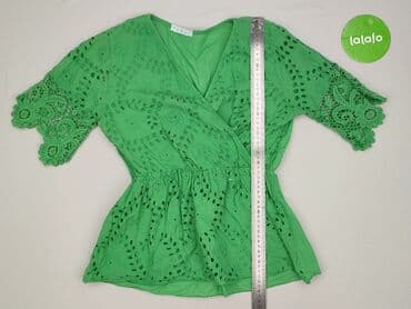 szmaragdowa bluzki damskie: Bluzka damska, rozmiar S — 4