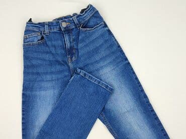 czarne woskowane spodnie: Jeans, Next, 12 years, 146/152, condition - Perfect — 1