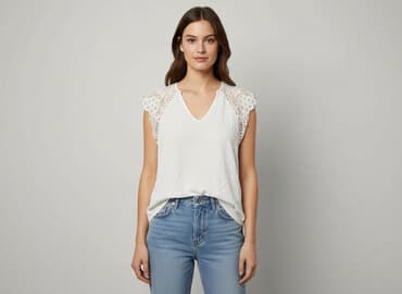 biała bluzka na ramiączkach h m: H&M, Bluzka damska, rozmiar S — 7