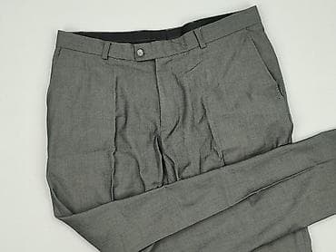 garnitur next: Męskie spodnie garniturowe w kolorze szarego melanżu. - Krój — 1