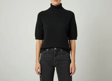 sweter z tiulowymi rękawami: Sweter damski, rozmiar S — 5