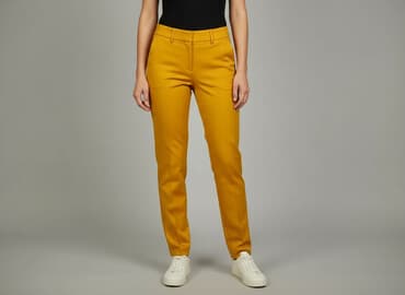 zolte spodnie zara: Spodnie materiałowe damskie, rozmiar S — 5