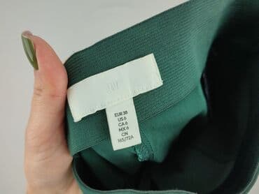 krótkie spodenki do grubych rajstop: H&M, Material trousers for women, size M (EU 38) — 4