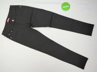 srebrne legginsy: Spodnie materiałowe damskie, L — 2